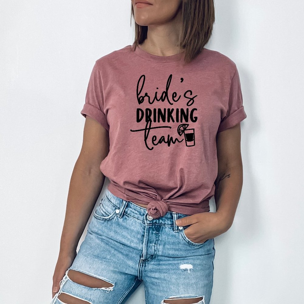 NWT Bride's Drinking Team Bachelorette Party Small Medium Large XL - Pick Color